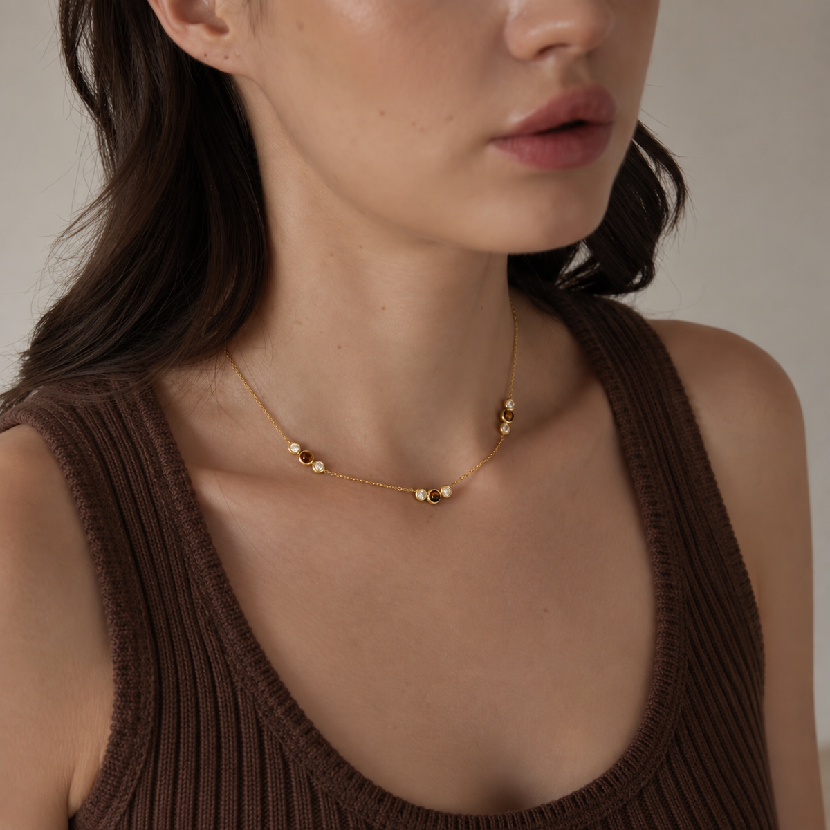 Maya Brown Tiger Eye Necklace