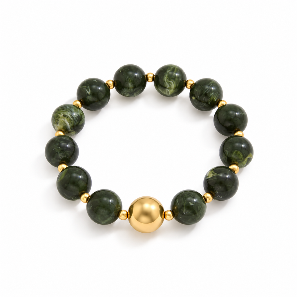 Kiara Green Jasper Beaded Bracelet