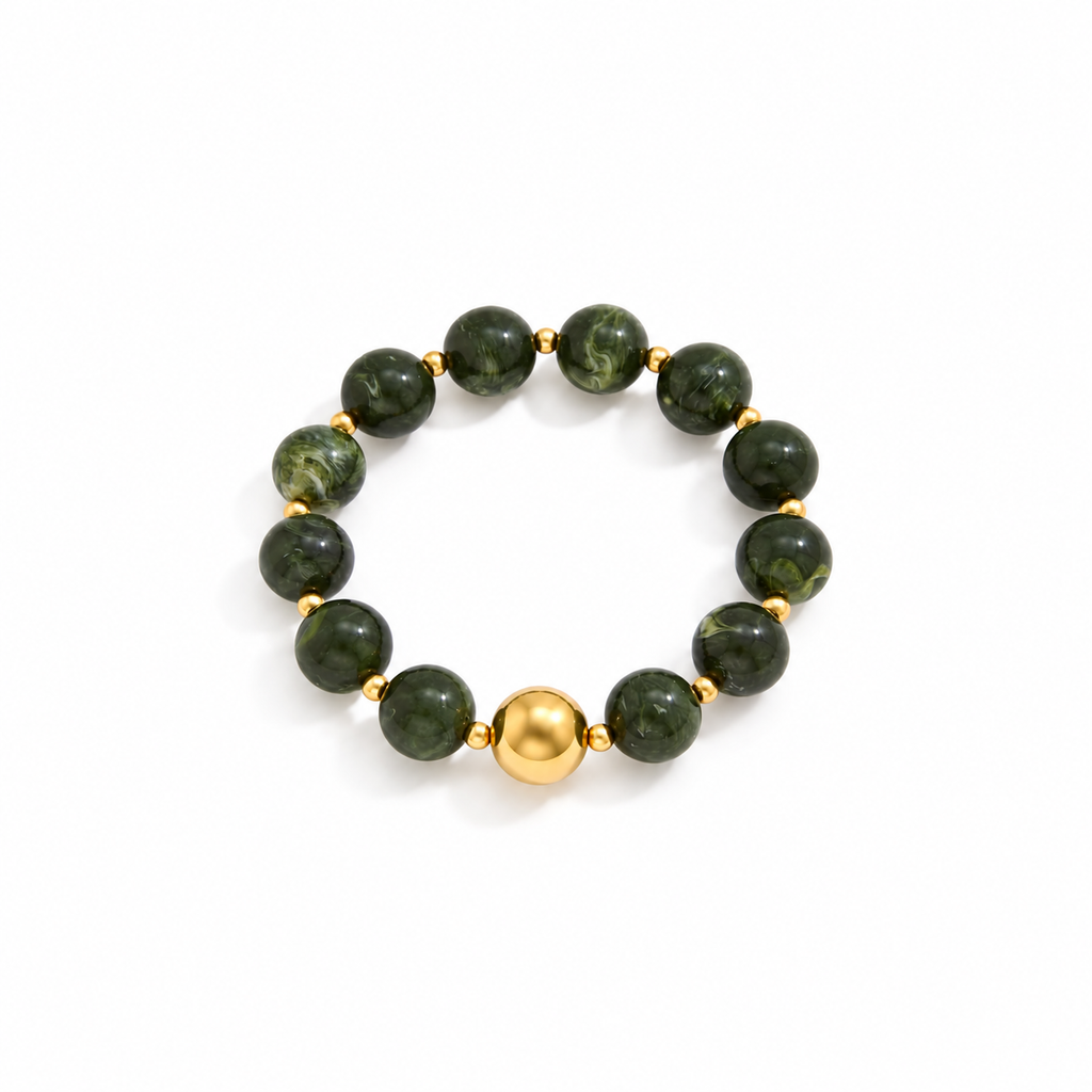 Kiara Green Jasper Beaded Bracelet
