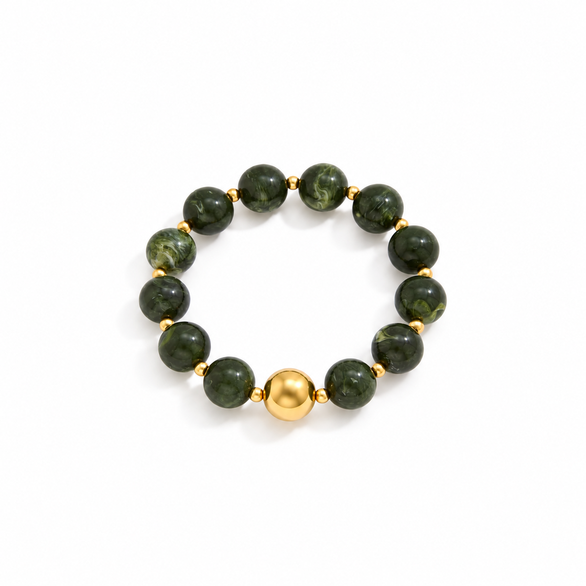 Kiara Green Jasper Beaded Bracelet