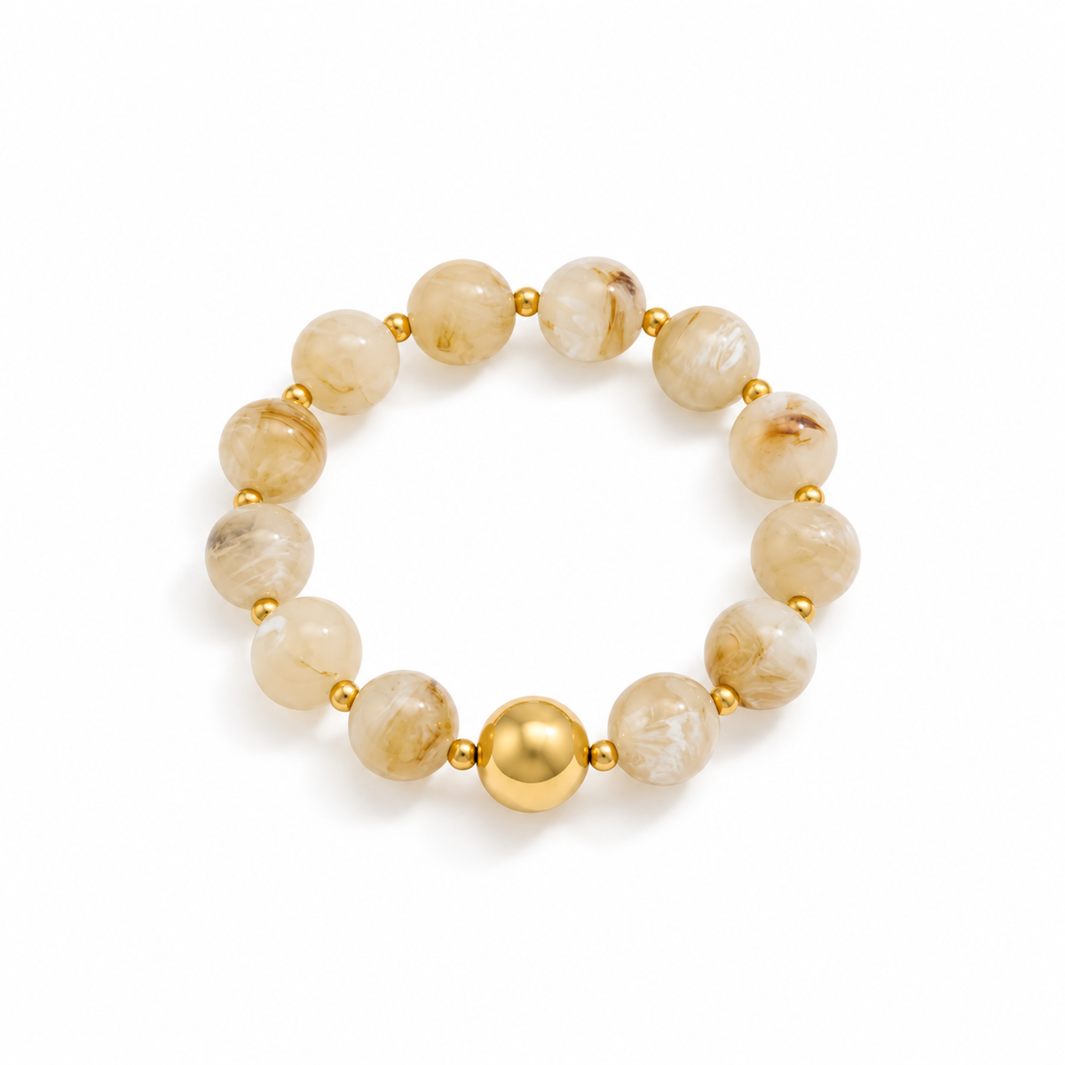 Elara Rutilated Quartz Beaded Bracelet