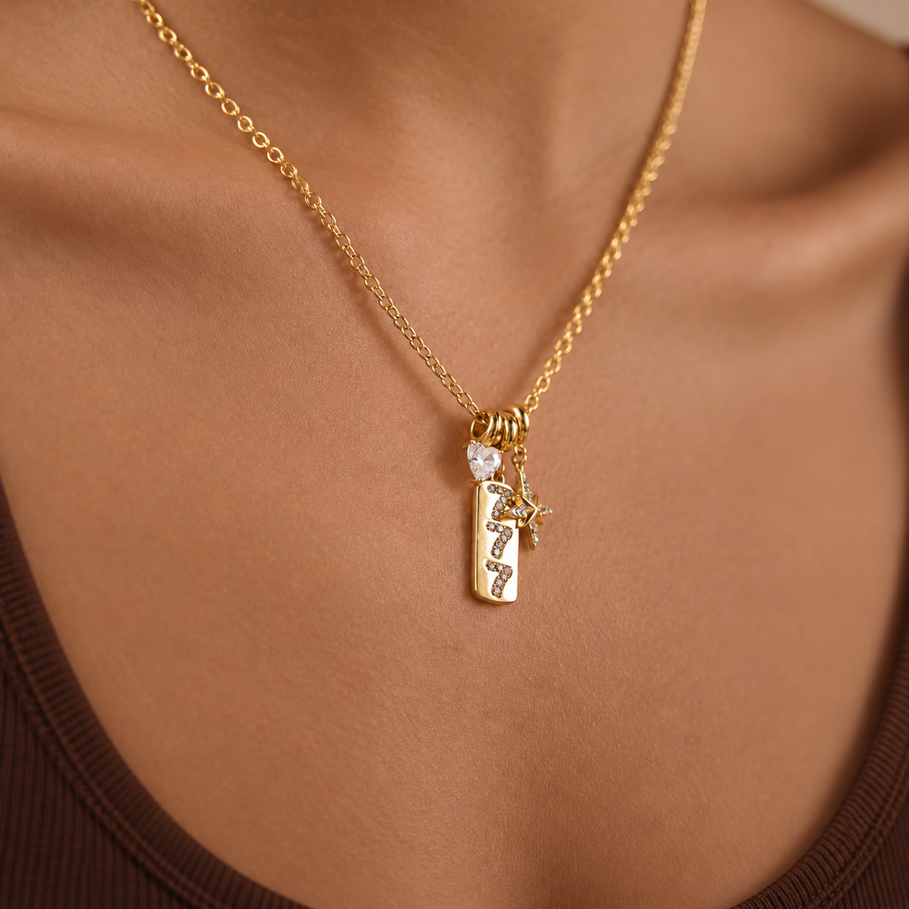 Ariana 777 Necklace with Star Charm