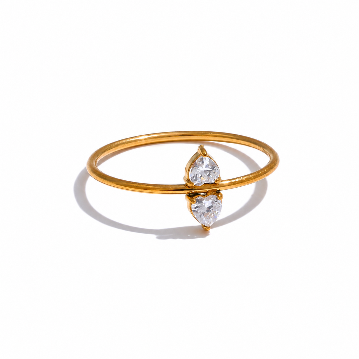 Sienna Double Heart Ring