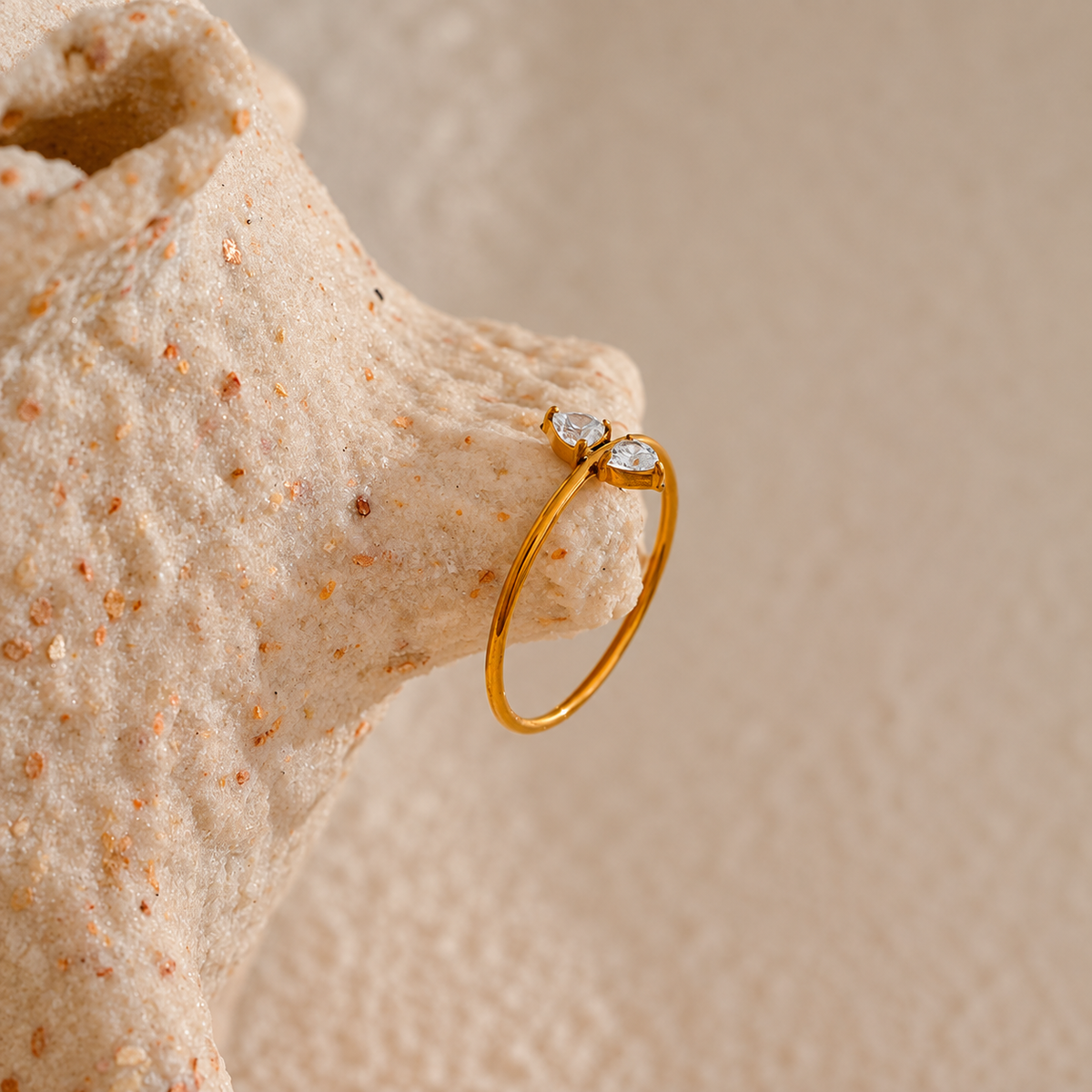 Sienna Double Heart Ring