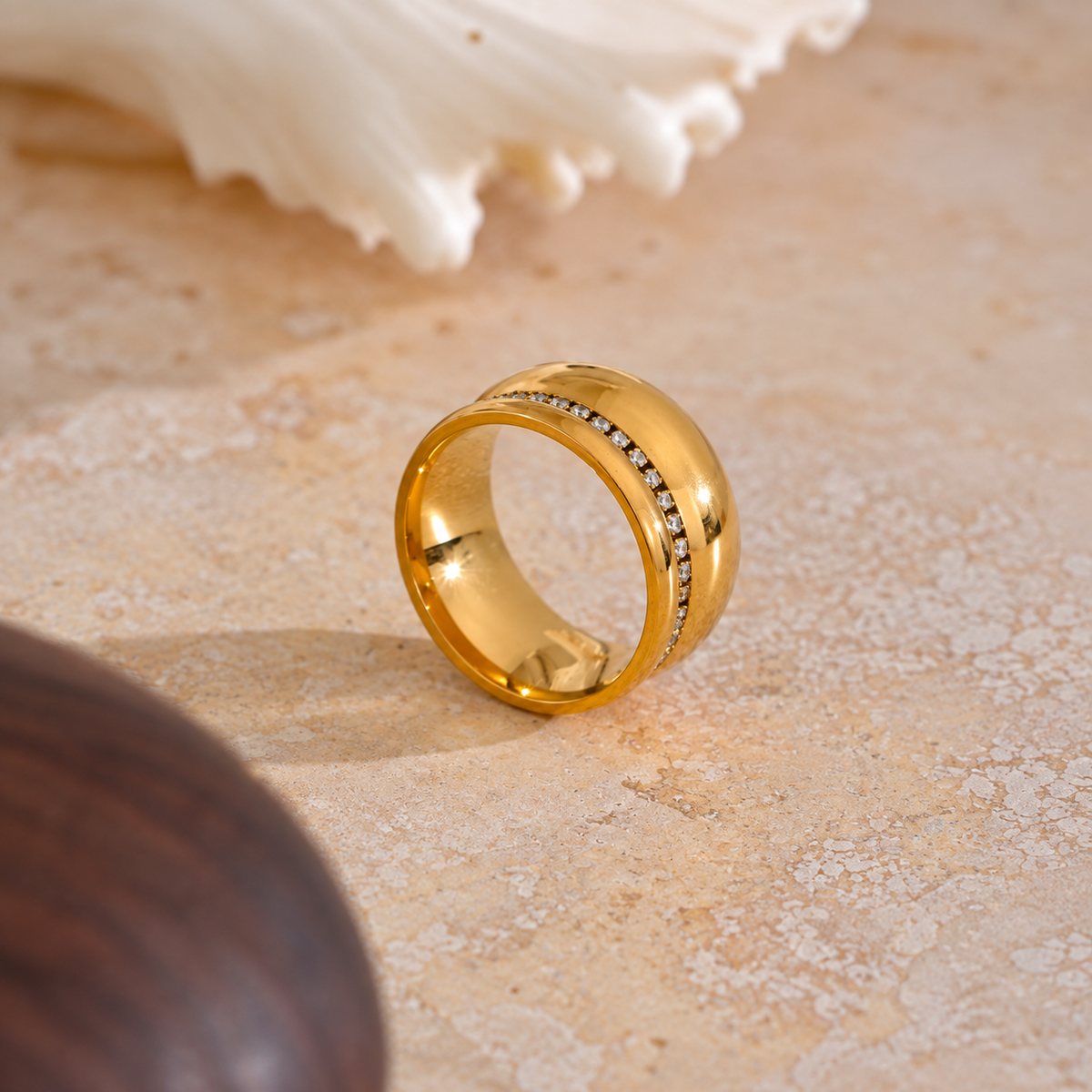 Amara Statement CZ Band Ring