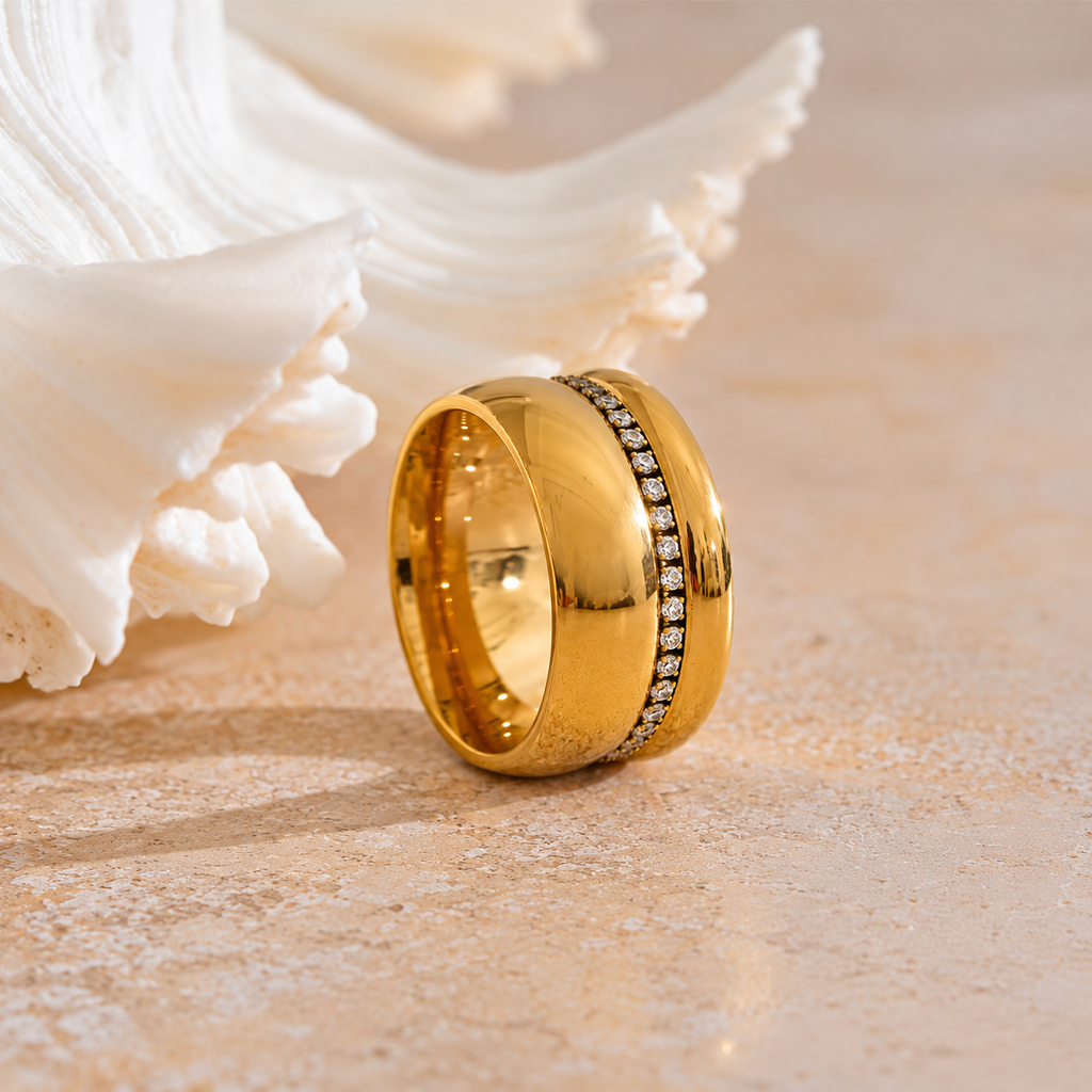 Amara Statement CZ Band Ring