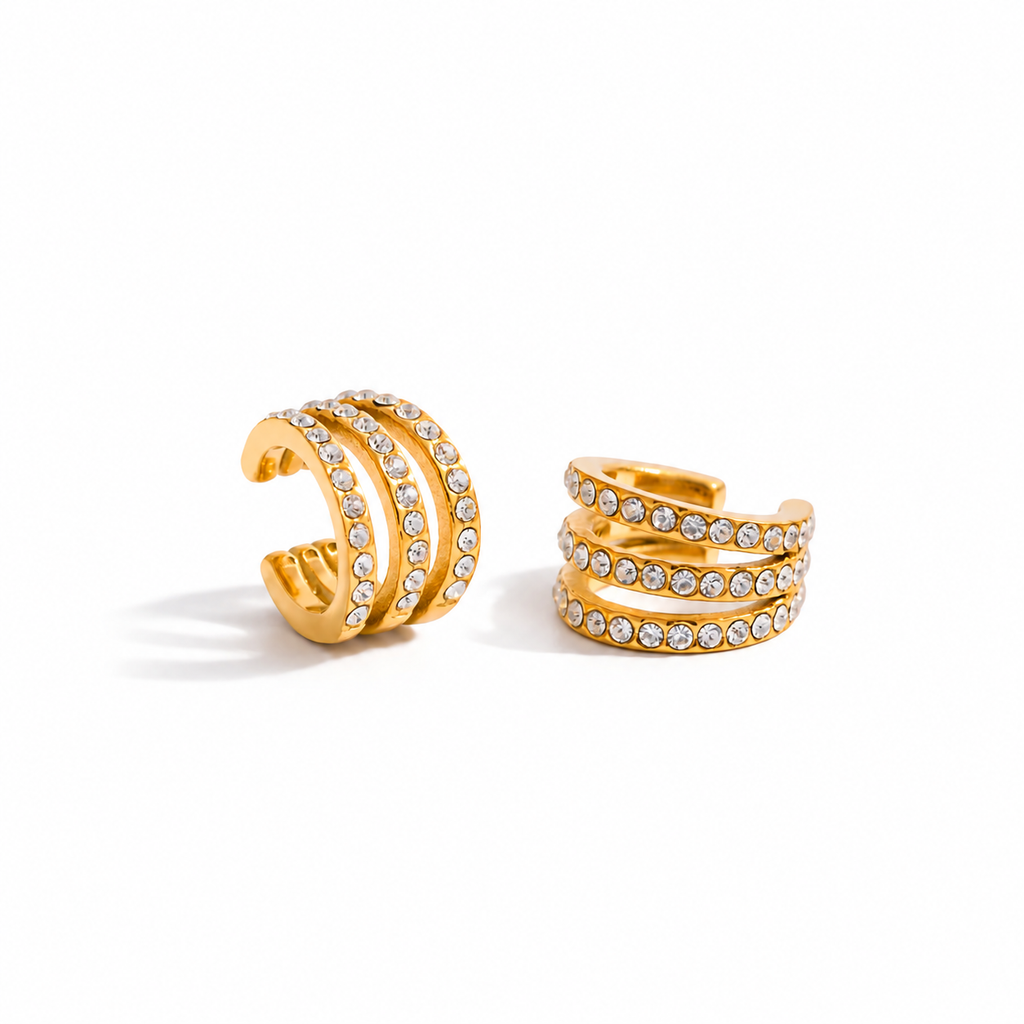 Ariana Triple Row CZ Ear Cuff
