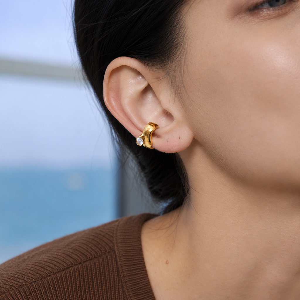 Kiara Pave CZ Huggie Ear Cuff