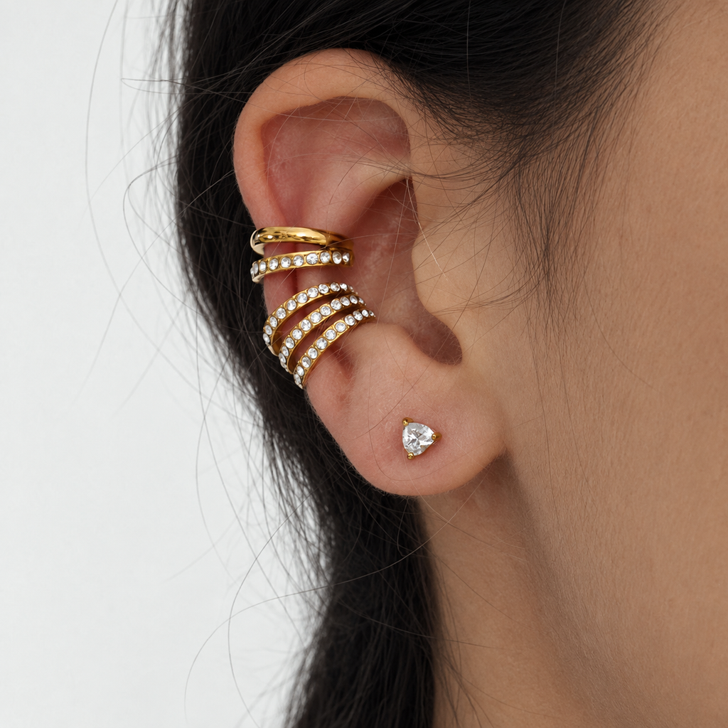 Ariana Triple Row CZ Ear Cuff