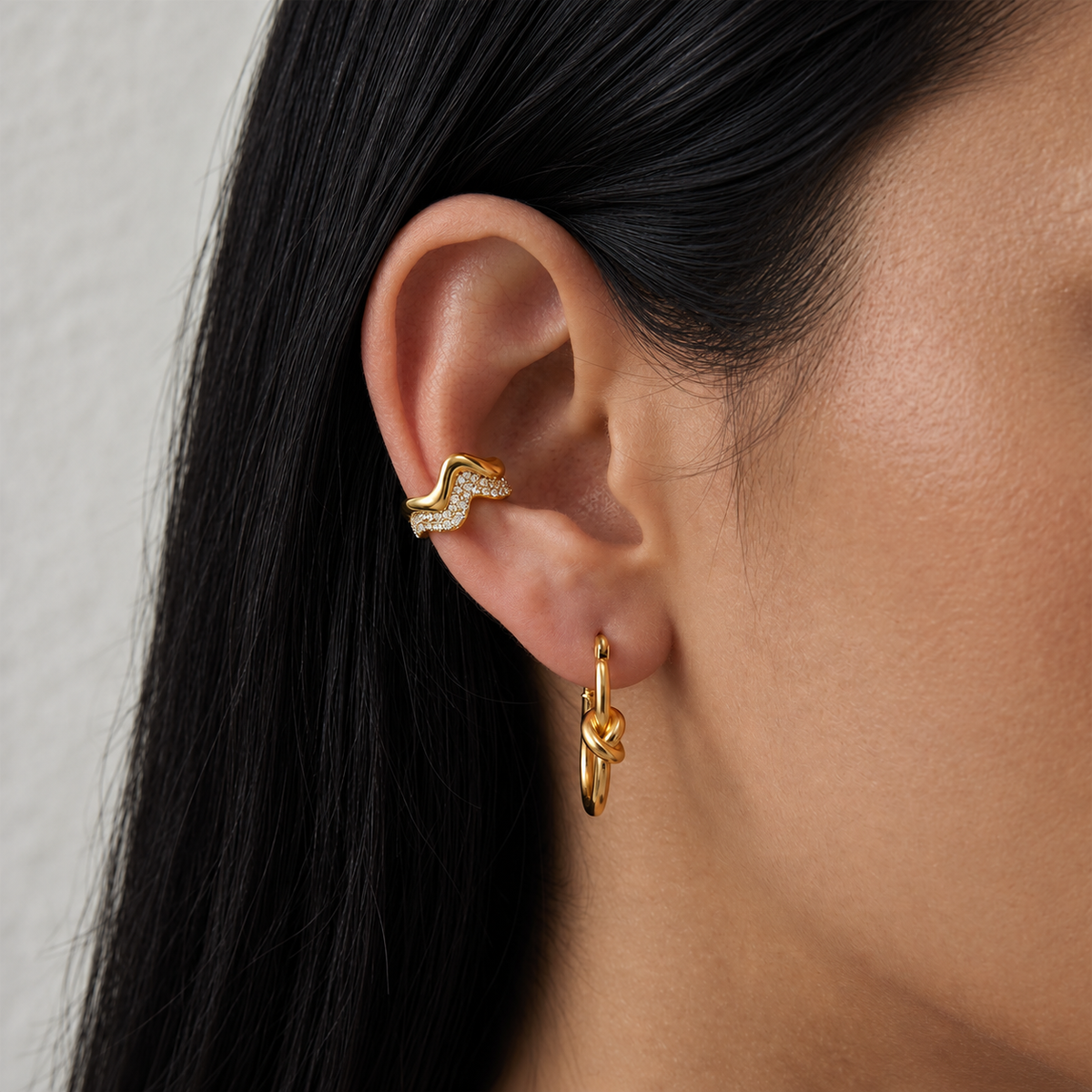 Mira Gold Pavé CZ Ear Cuff