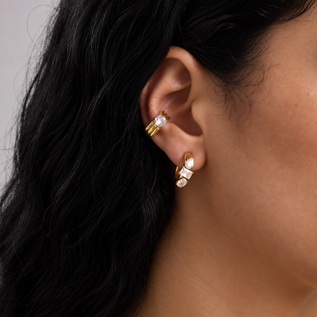 Alina Double Row CZ Ear Cuff