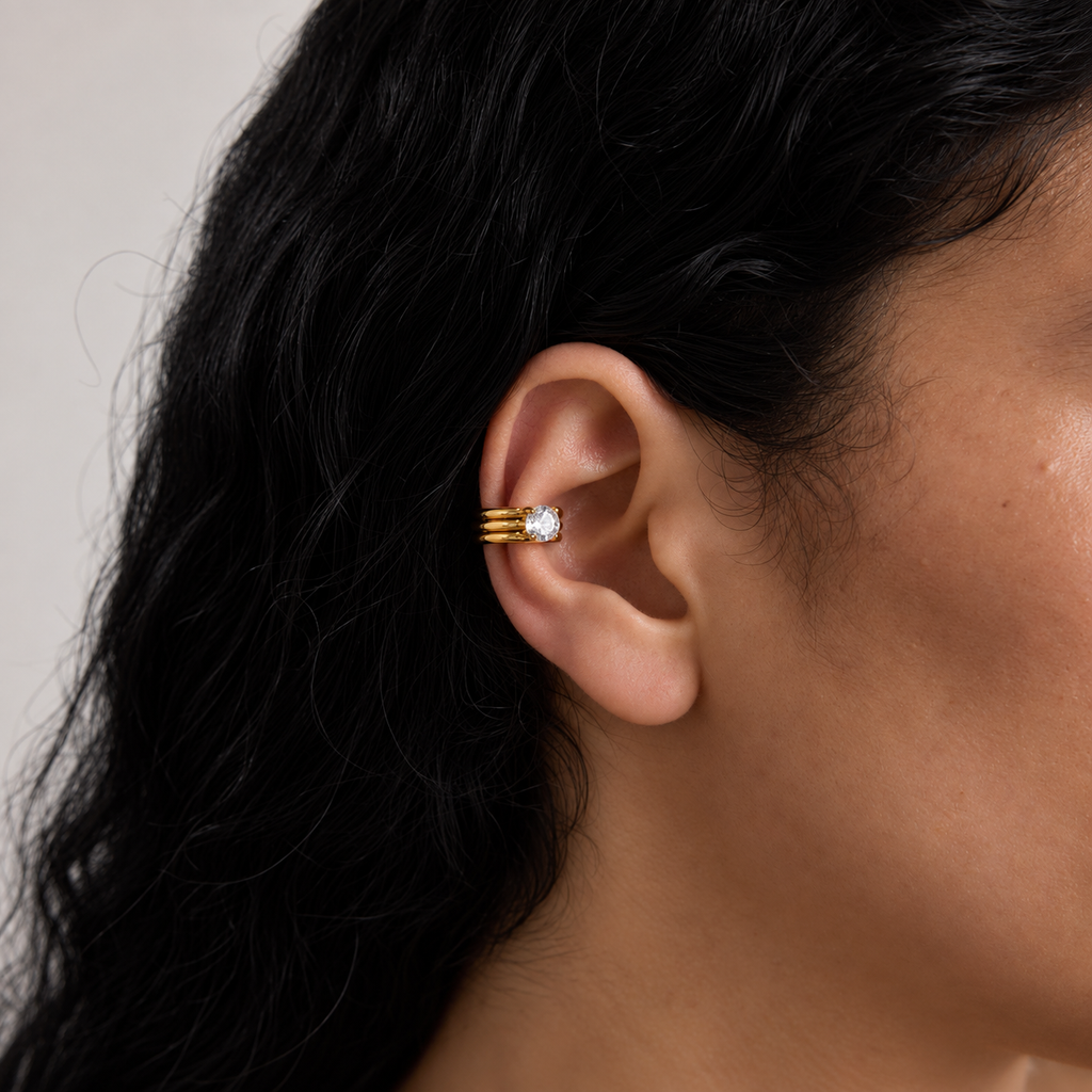 Alina Double Row CZ Ear Cuff