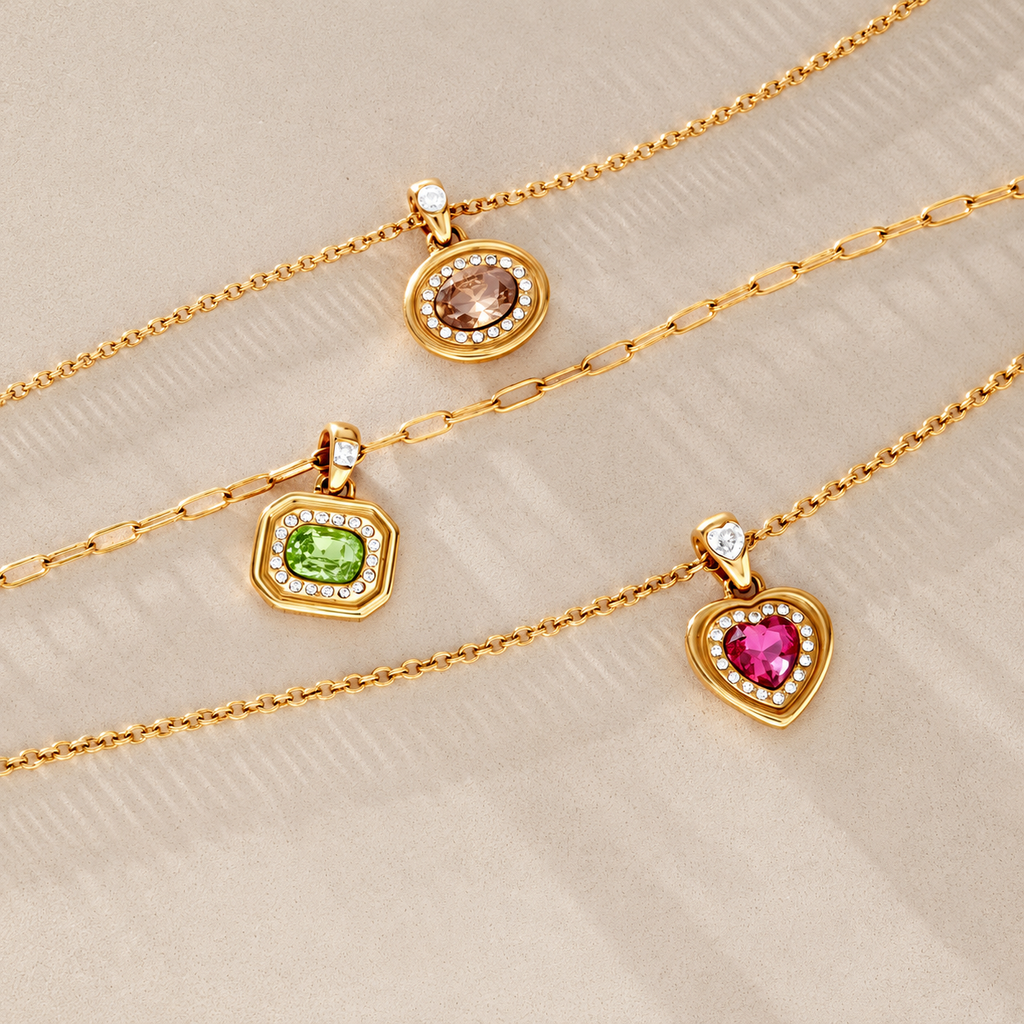 Arabella Pink Heart Pendant Necklace