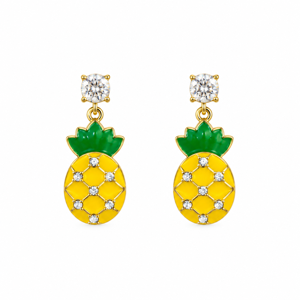 Pala CZ Pineapple Drop Earrings