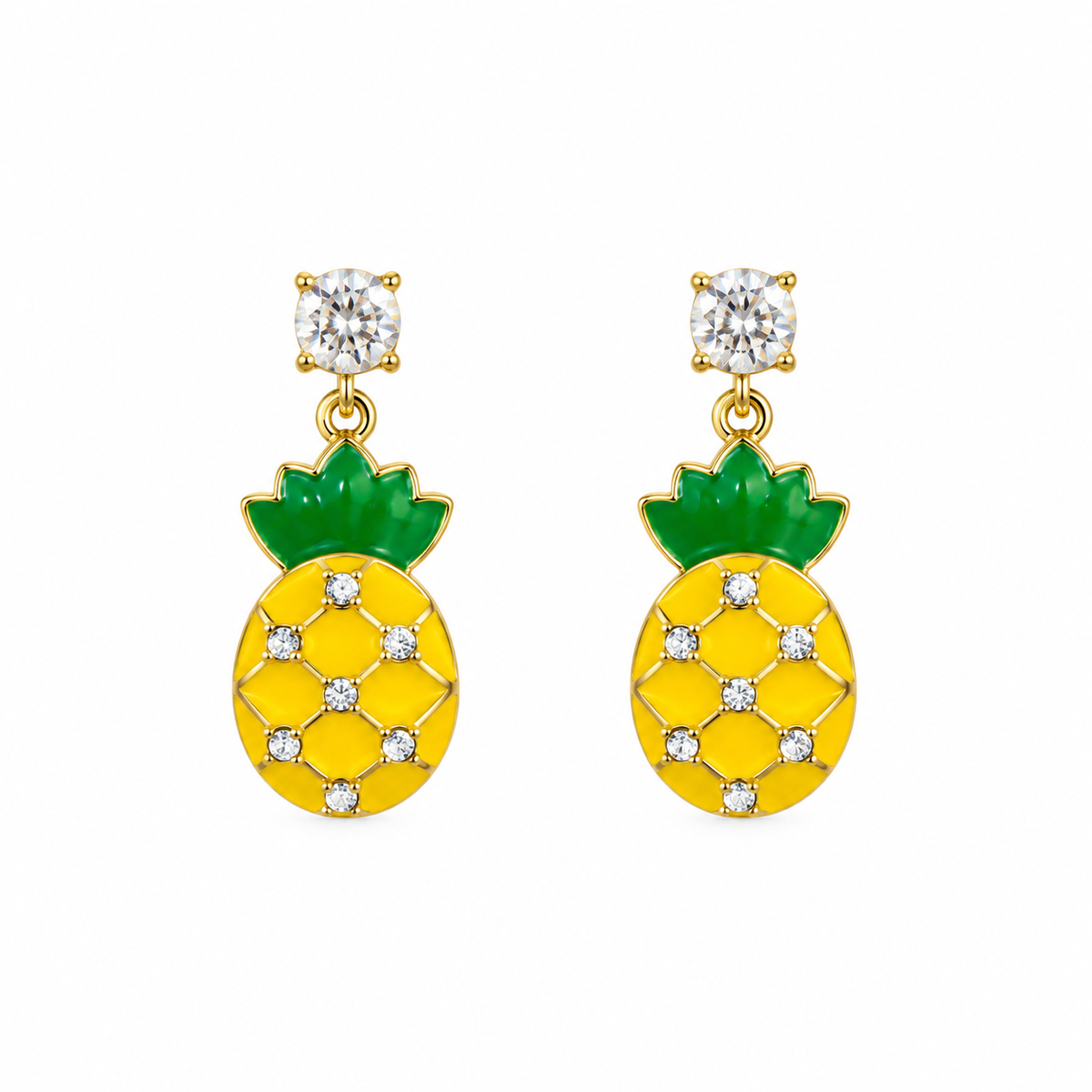 Pala CZ Pineapple Drop Earrings