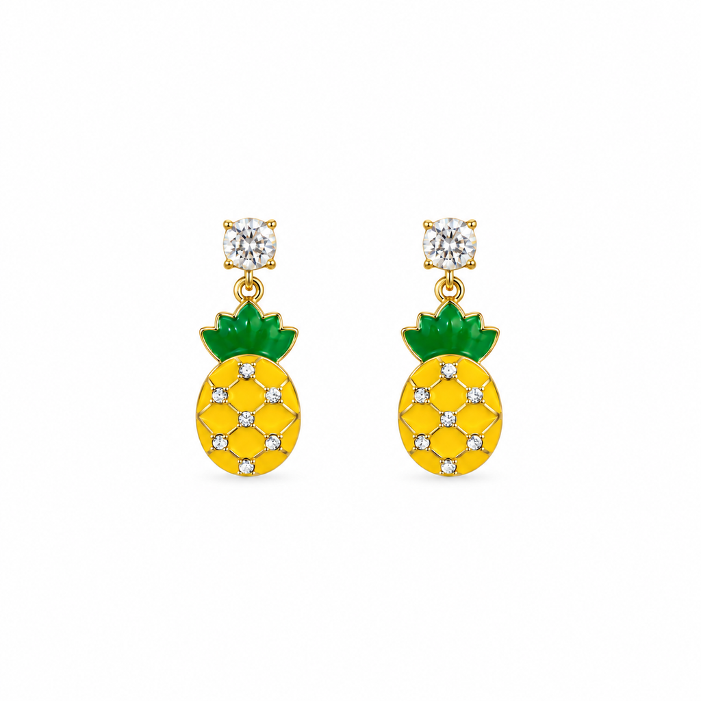 Pala CZ Pineapple Drop Earrings