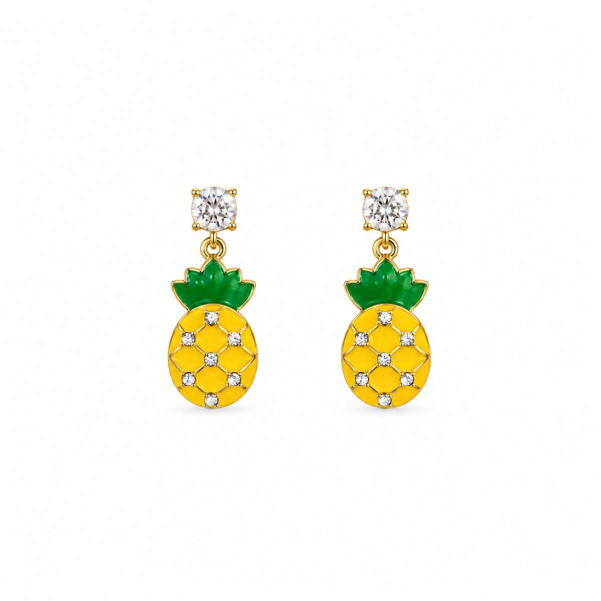 Pala CZ Pineapple Drop Earrings