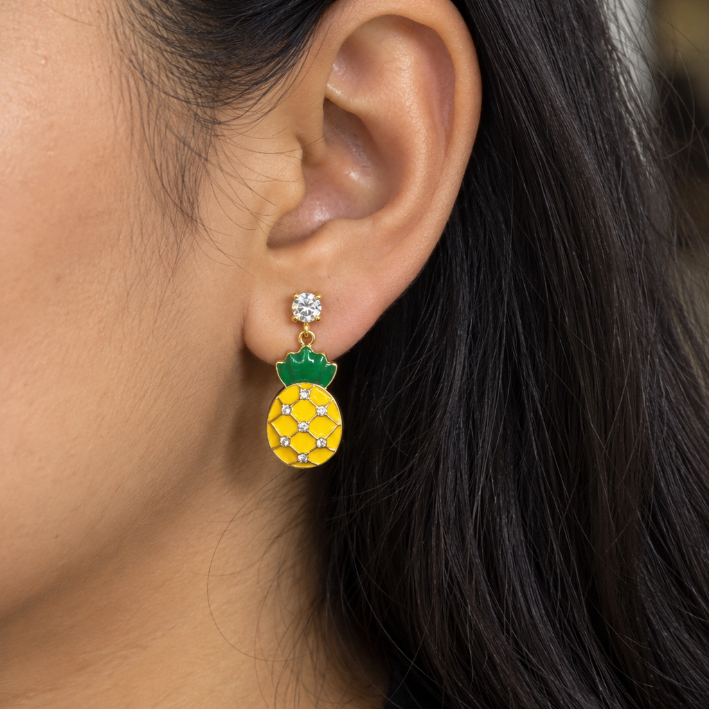 Pala CZ Pineapple Drop Earrings