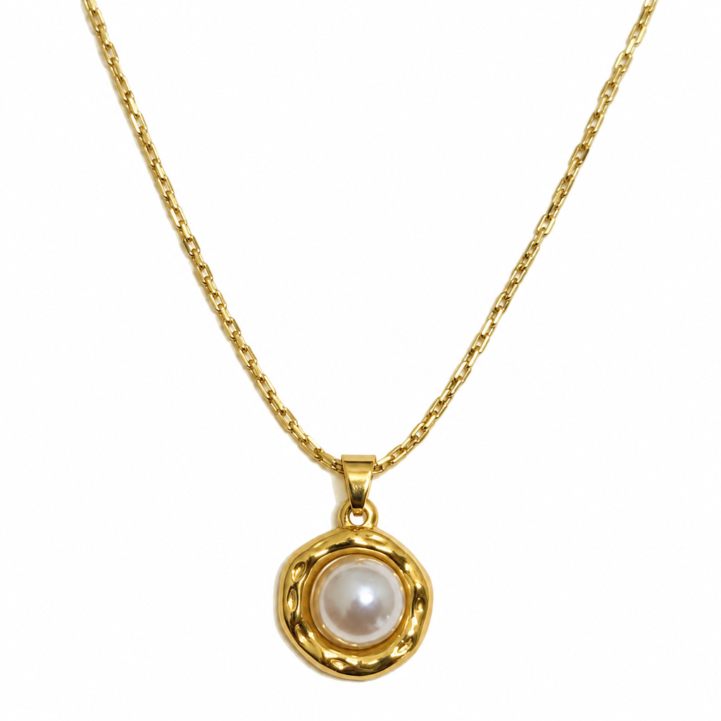 Clara Pearl Pendant Gold Necklace