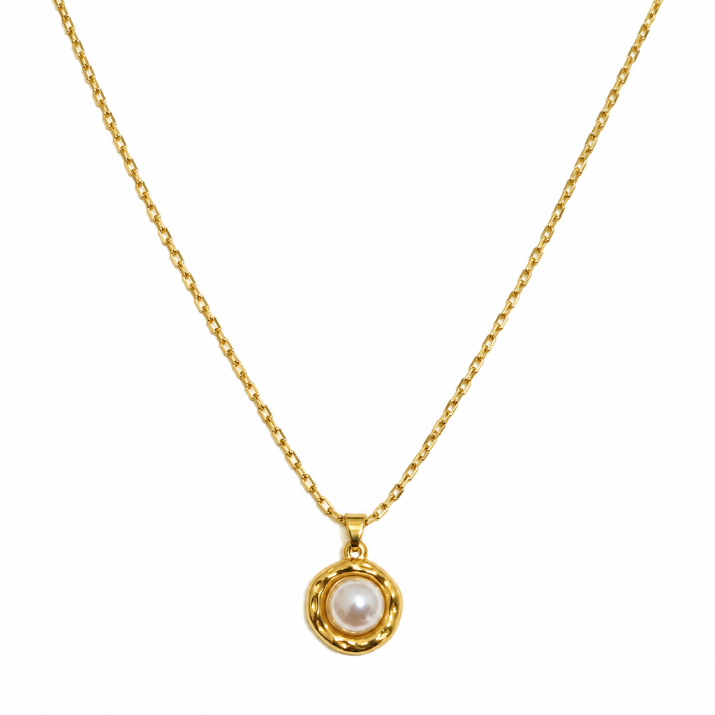 Clara Pearl Pendant Gold Necklace