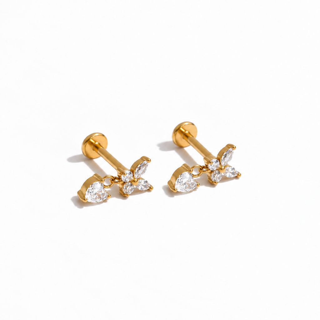 Avni CZ Butterfly Charm Piercing