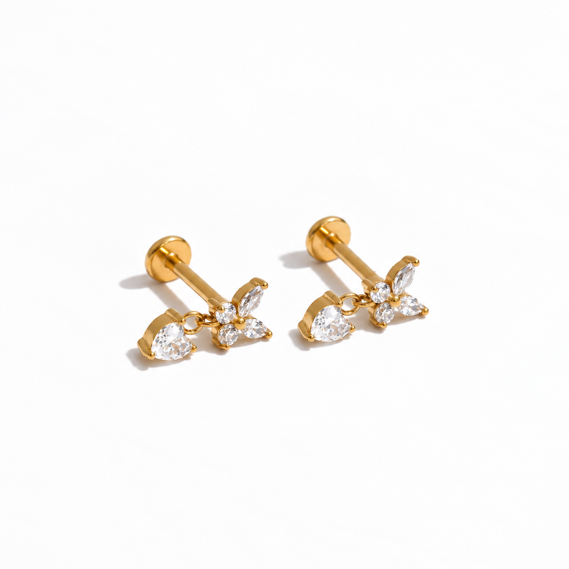 Avni CZ Butterfly Charm Piercing