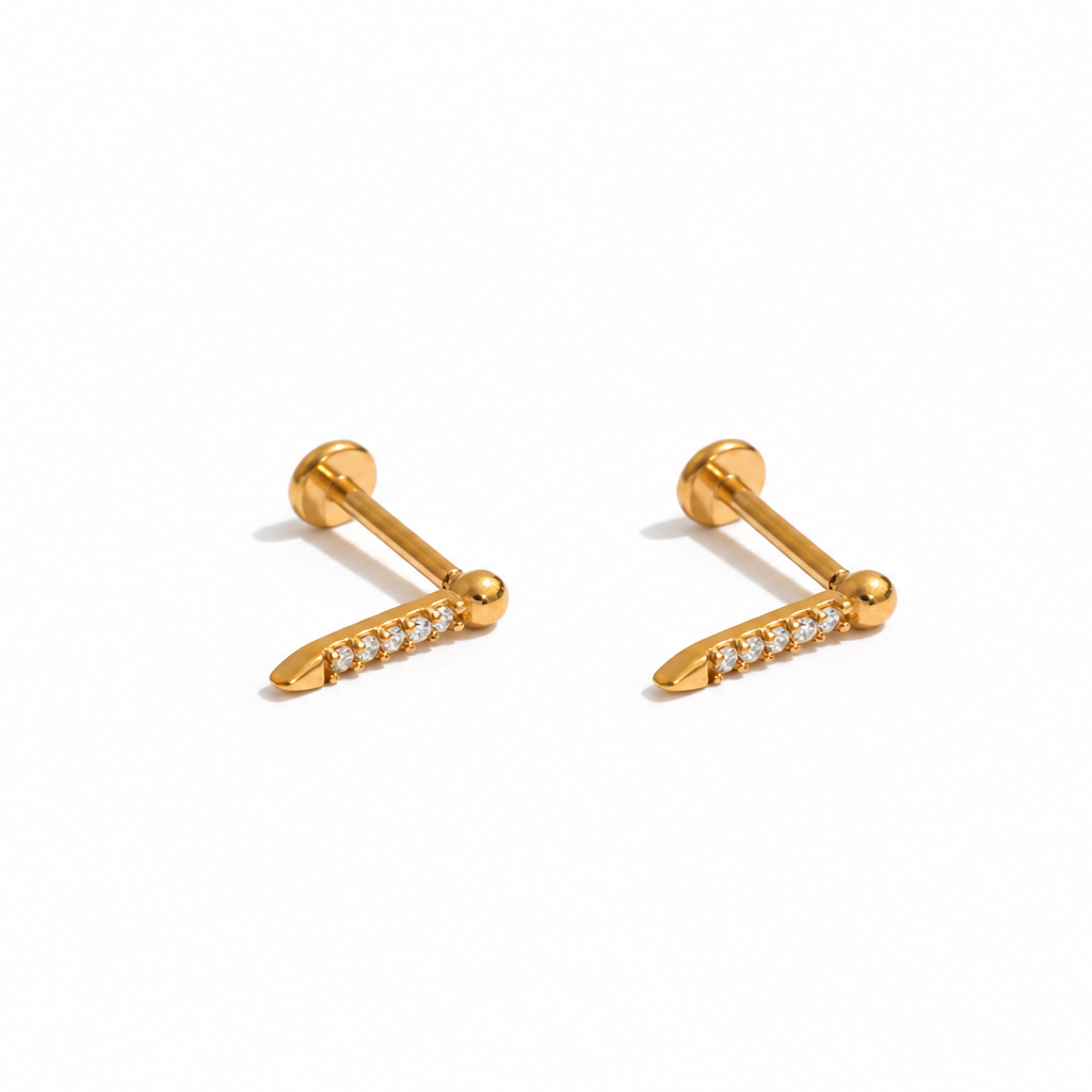 Myra CZ Dagger Bar Ear Piercing