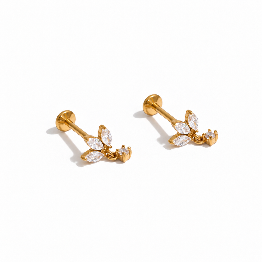 Meera CZ Flower Dangle Piercing