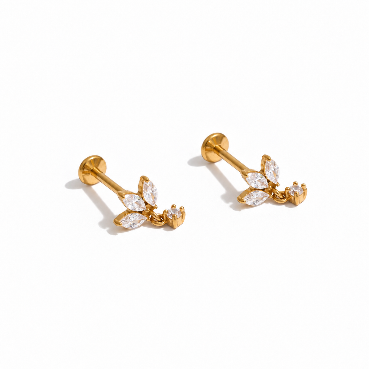 Meera CZ Flower Dangle Piercing
