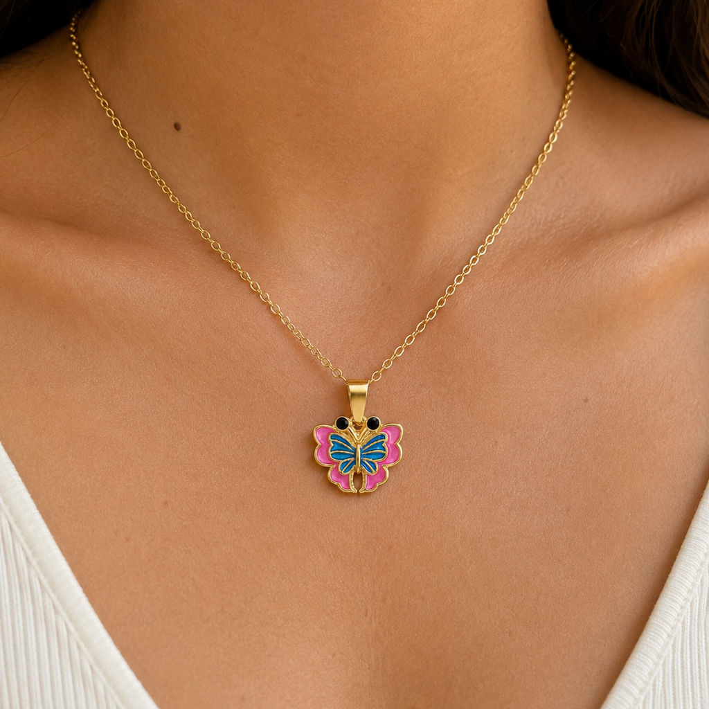 Mariposa Butterfly Charm Necklace