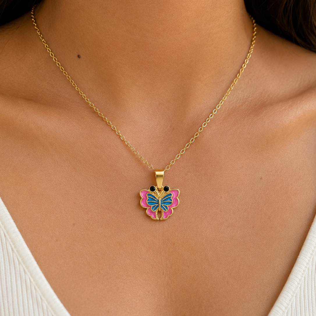 Mariposa Butterfly Charm Necklace
