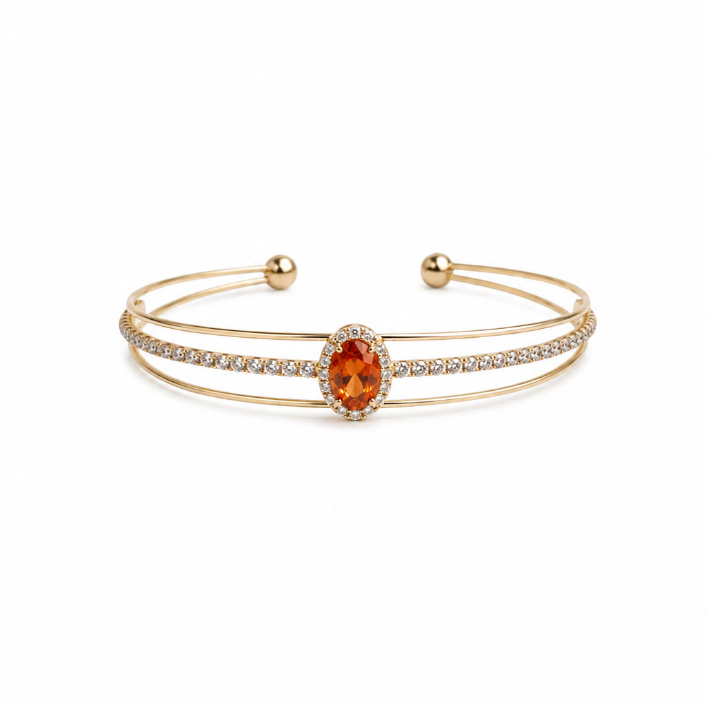 Aryel Halo Gold Bracelet