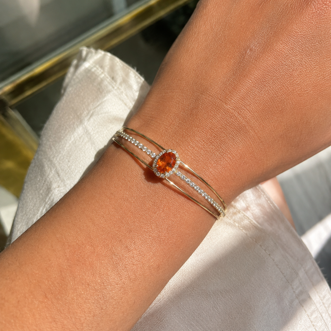 Aryel Halo Gold Bracelet