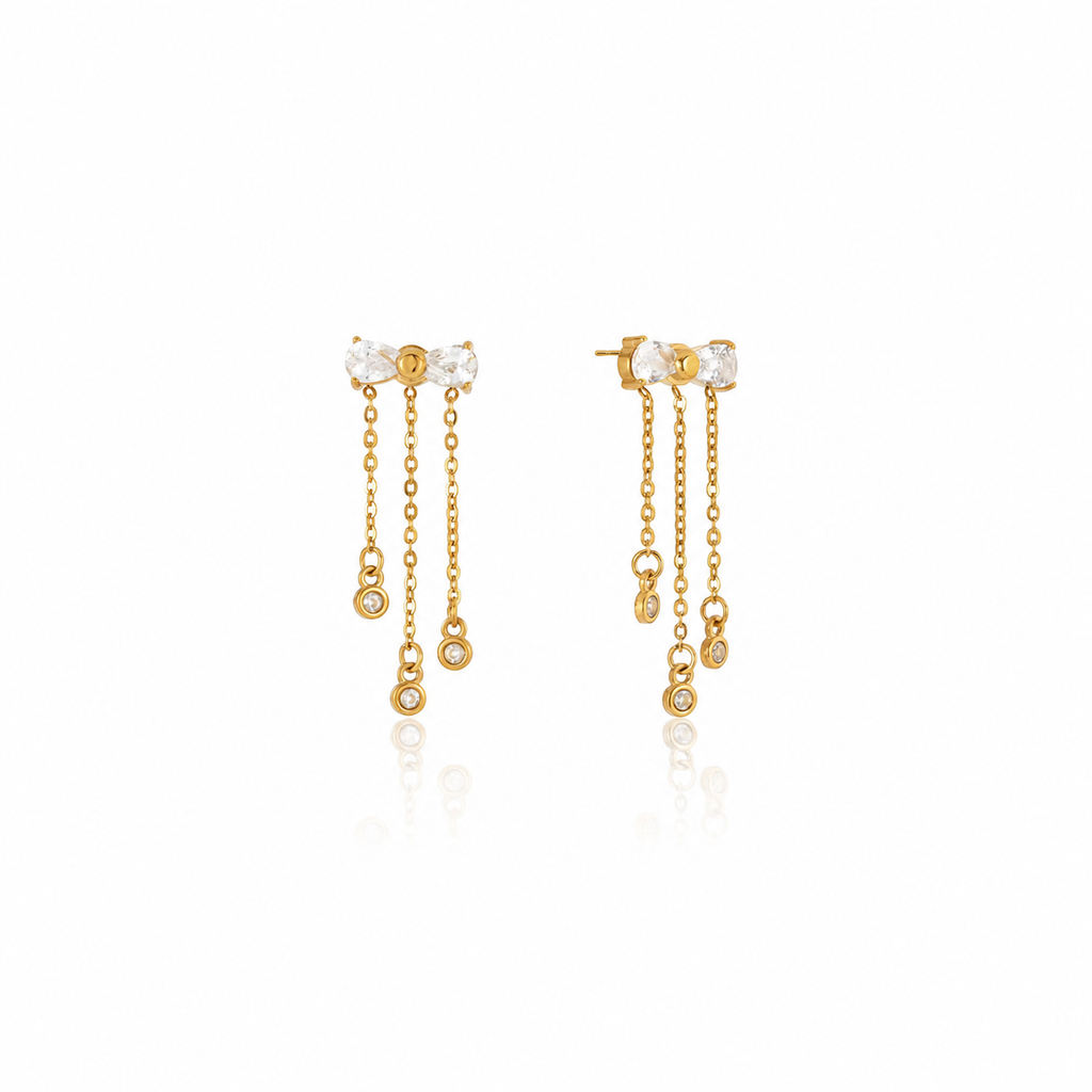 Arcelia Gold Chain Drop Earrings