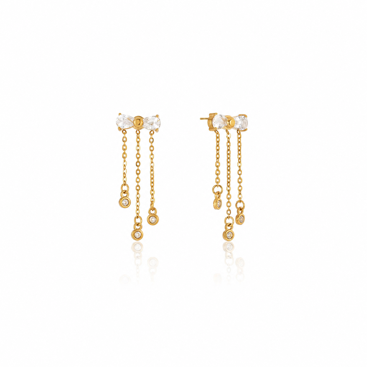 Arcelia Gold Chain Drop Earrings