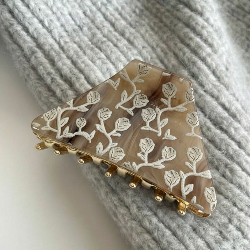 Rosyne Floral Claw Clip