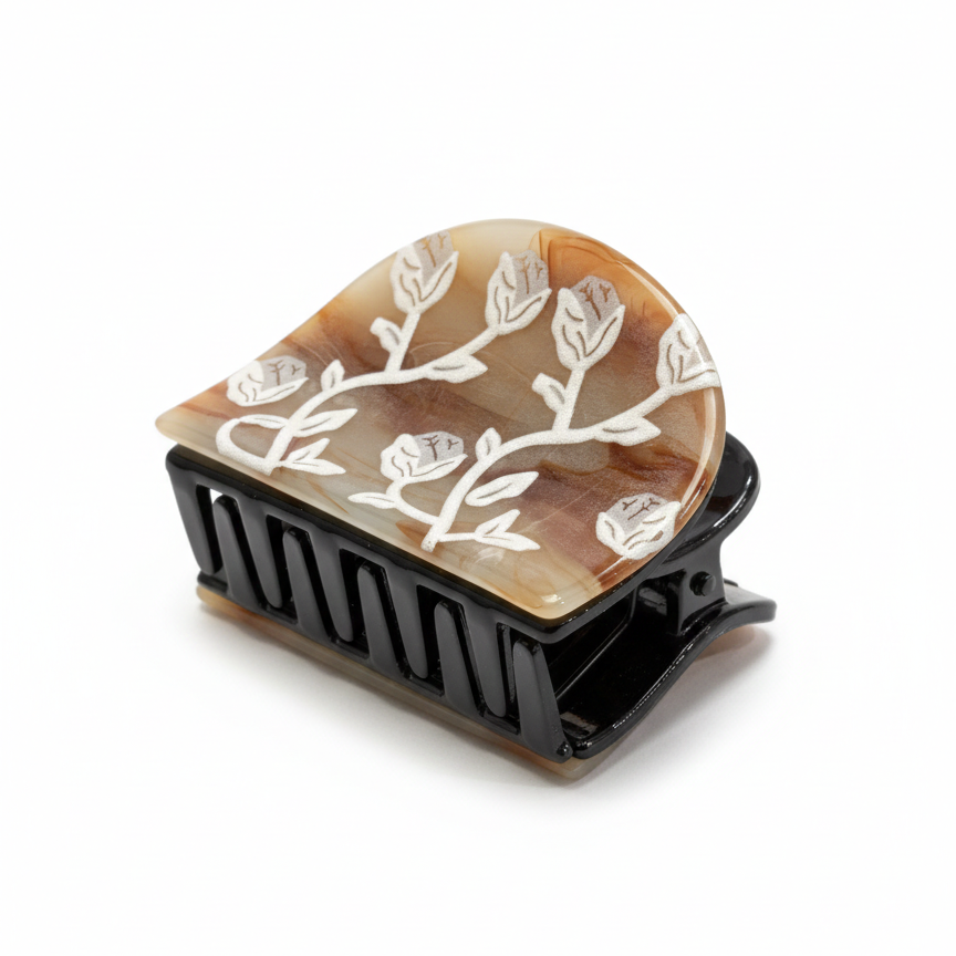 Omiya Floral Claw Clip