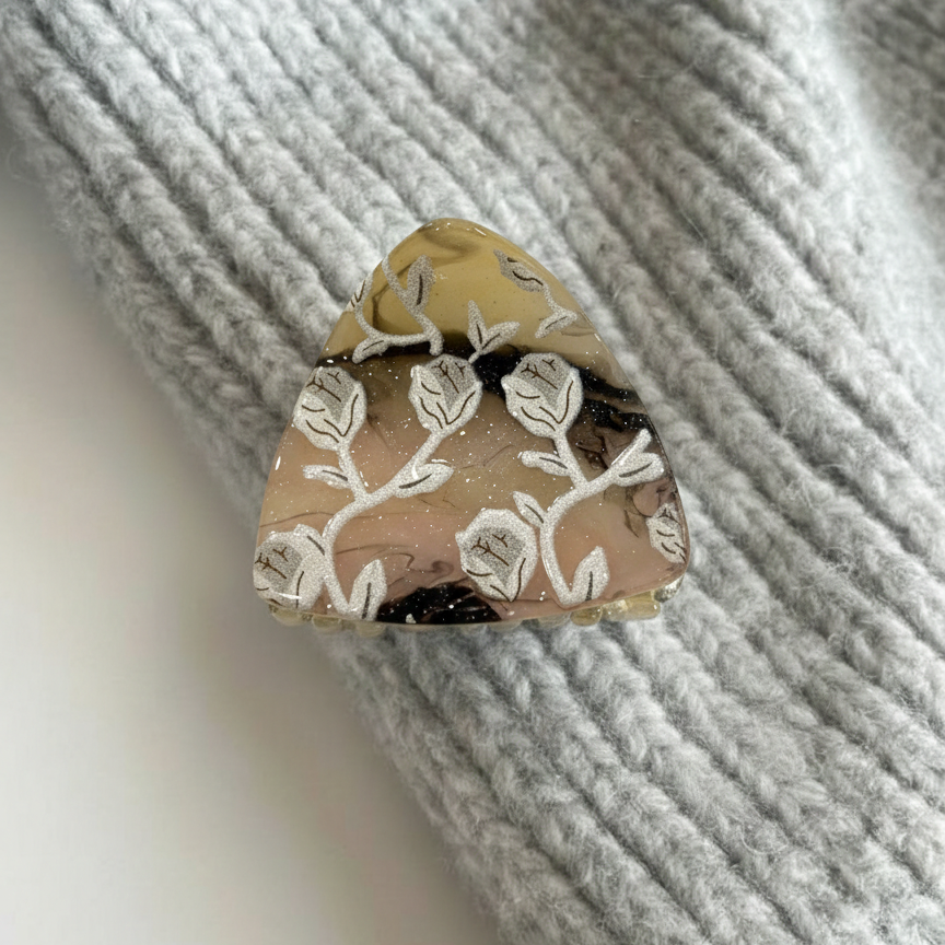 Taro Floral Claw Clip
