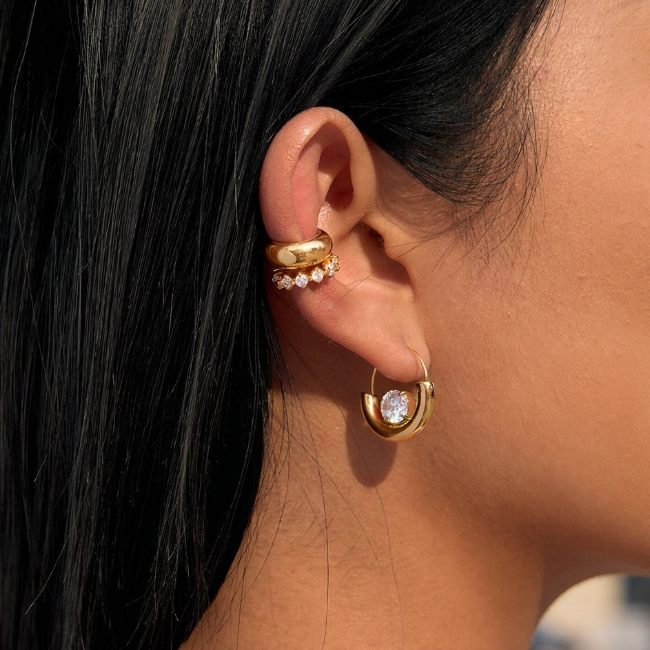 Ariellea Gold Huggie Earrings
