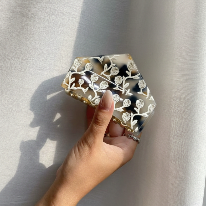 Floren Floral Claw Clip