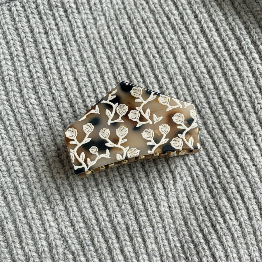 Floren Floral Claw Clip