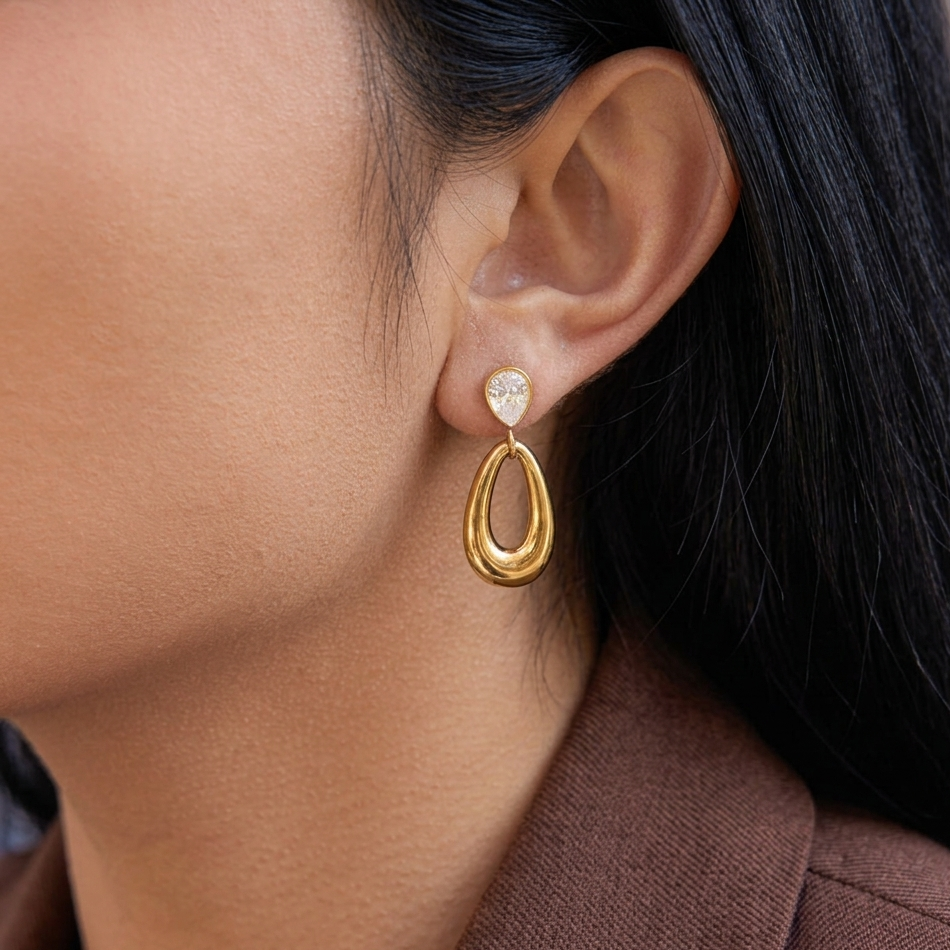 Velina Teardrop Drop Earrings