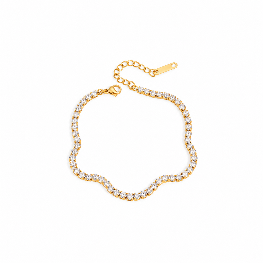 Ariana 18K Gold Plated CZ Tennis Bracelet