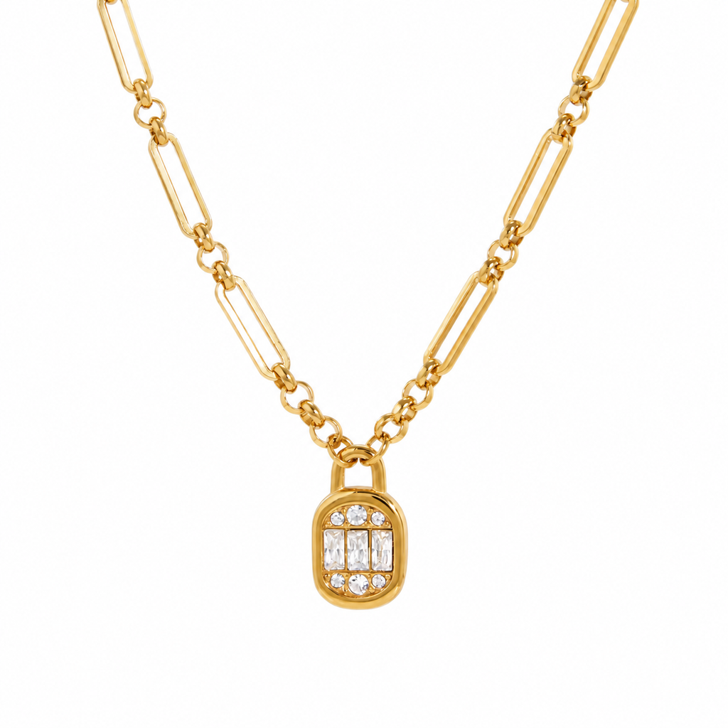 Isabella 18K PVD Gold Paperclip Chain Necklace