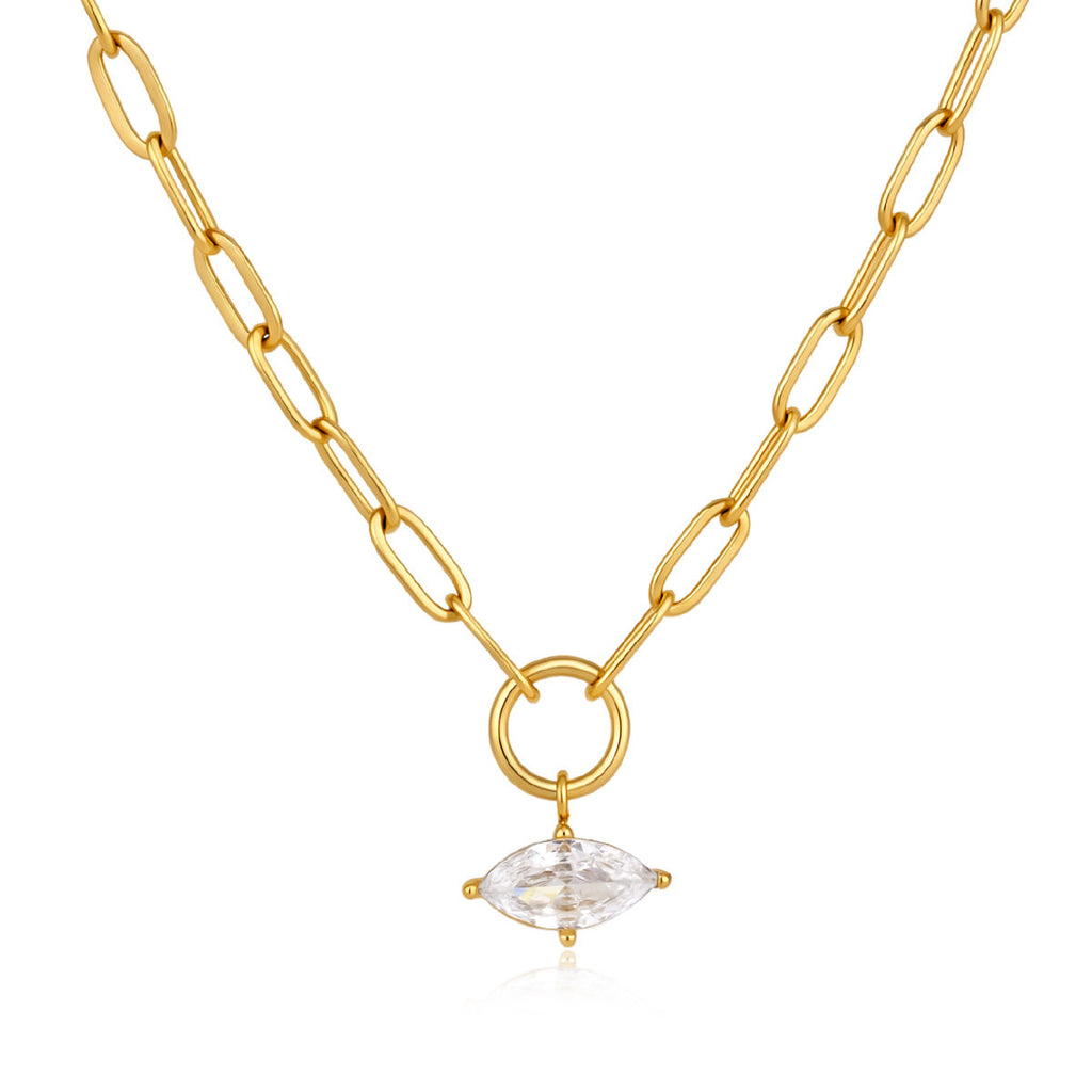 Aurélie Marquise Solitaire Necklace