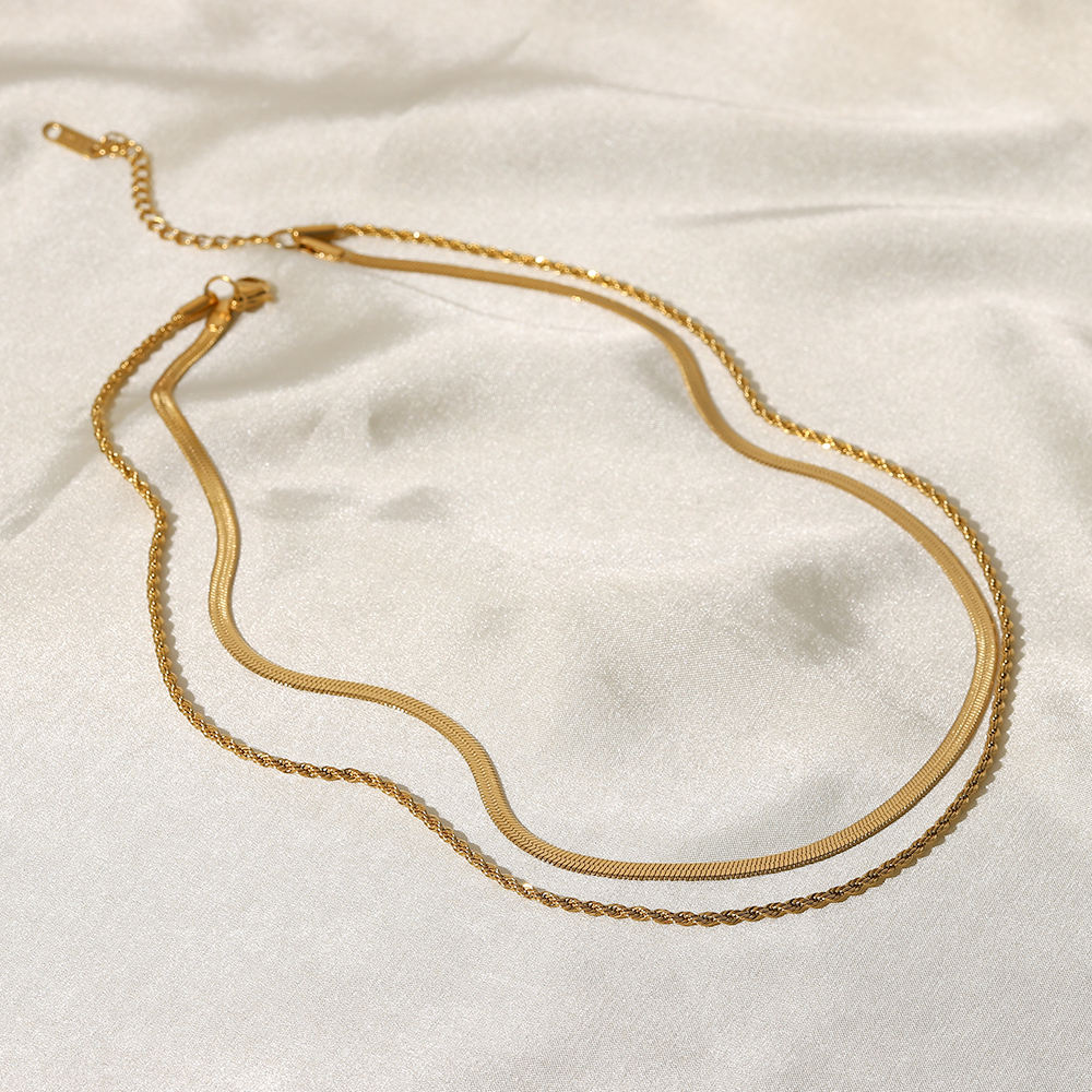Celeste Layered Snake Chain Necklace
