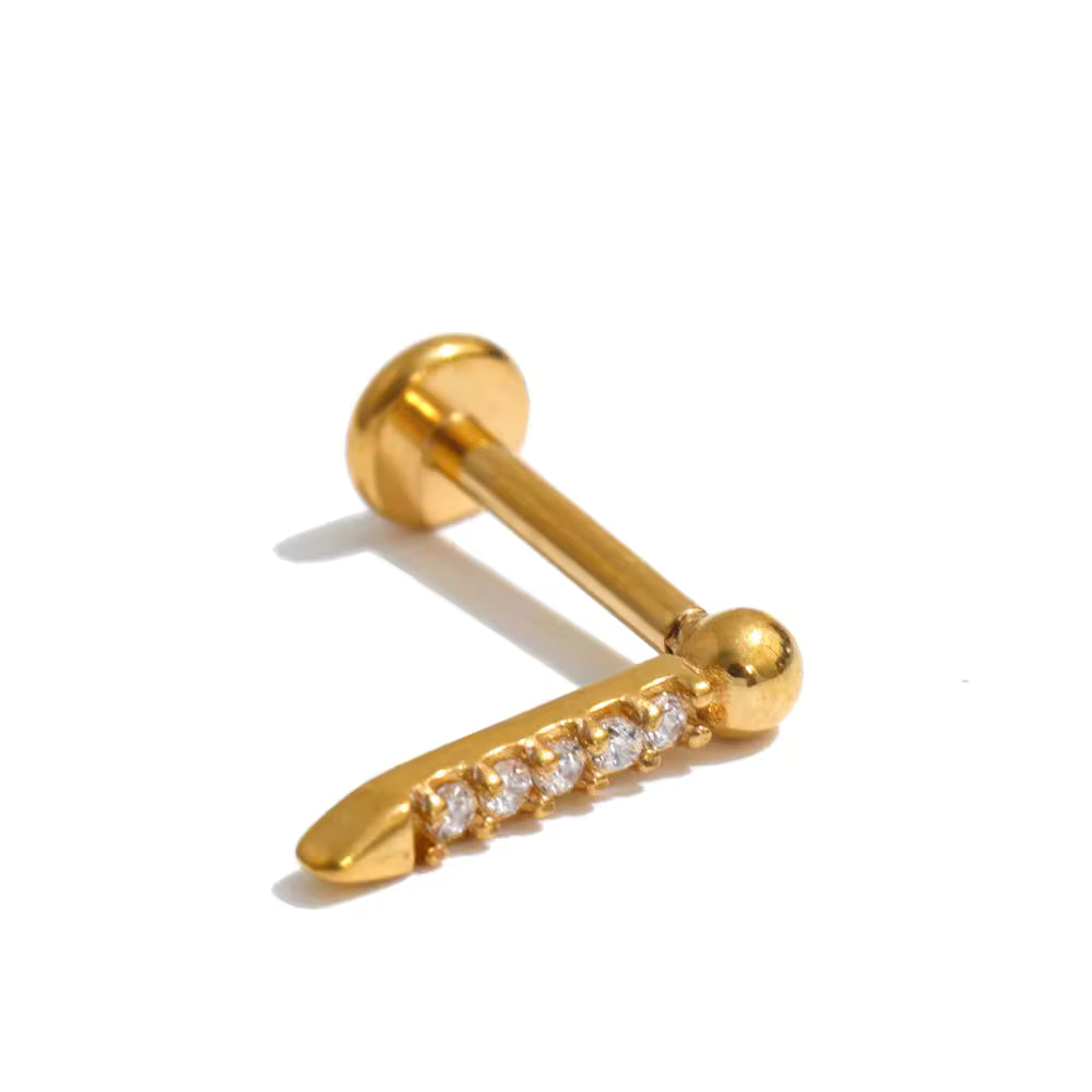 Myra CZ Dagger Bar Ear Piercing