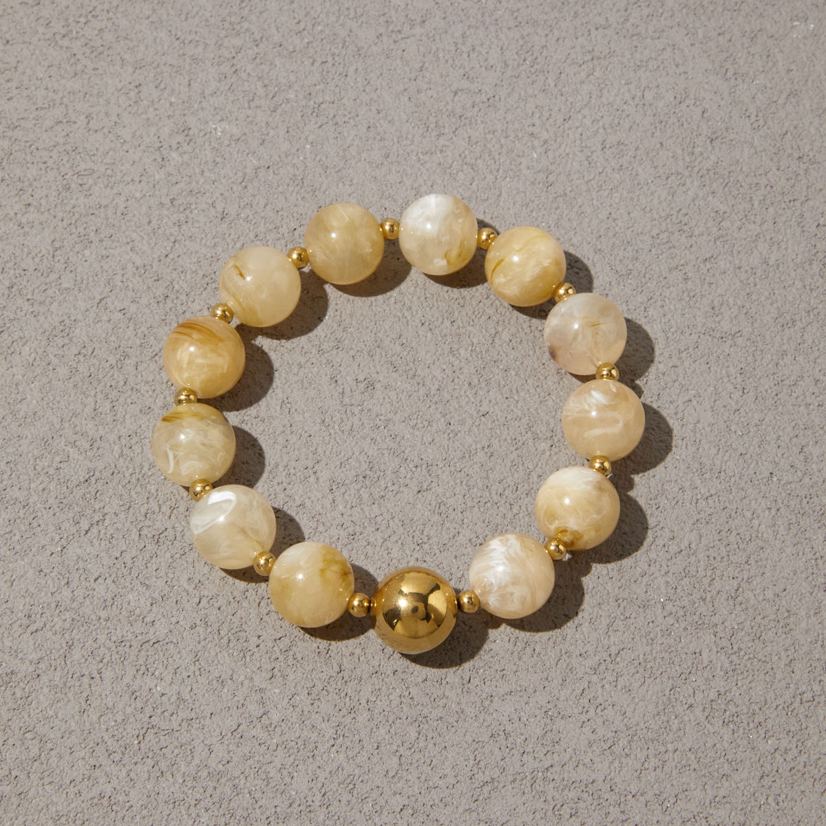 Elara Rutilated Quartz Beaded Bracelet