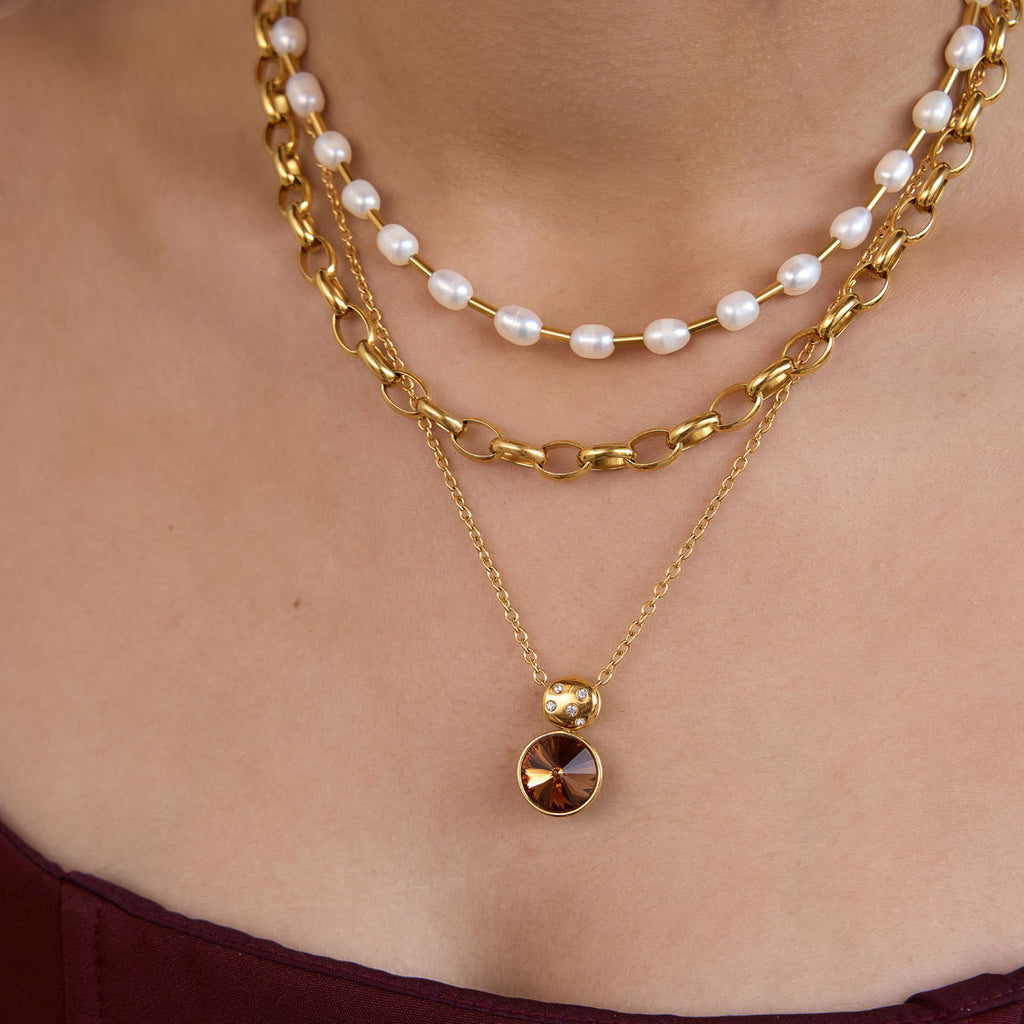 Amelia CZ Statement Pendant Necklace