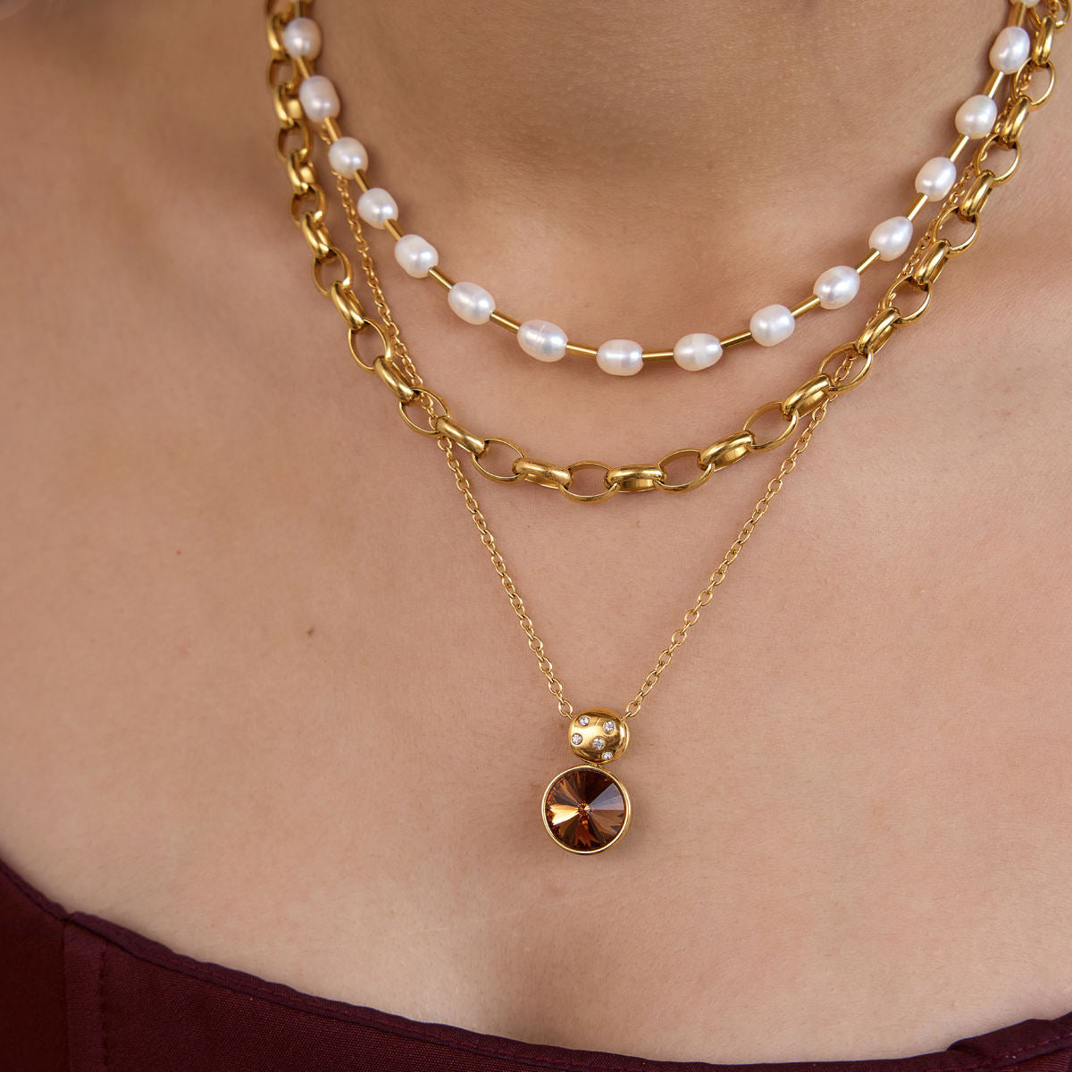 Amelia CZ Statement Pendant Necklace